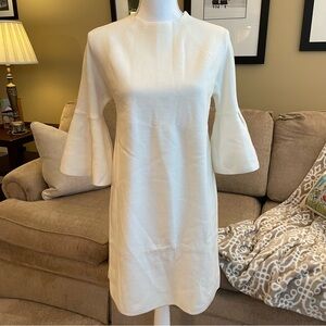Anthropologie Moth NWT Ivory Sweaterdress Bell Sleeves Size L